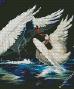 Anime Swan Birds Art Diamond Painting