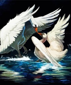 Anime Swan Birds Art Diamond Painting