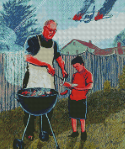 Barbecue Family Party Diamond Painting