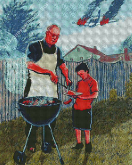 Barbecue Family Party Diamond Painting
