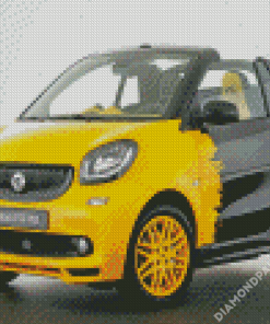 Black And Yellow Smart Fortwo Diamond Painting
