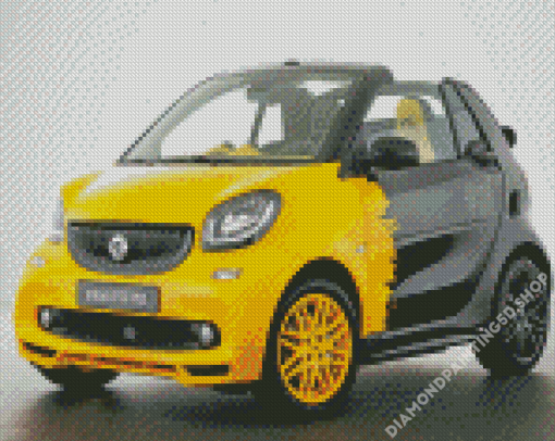 Black And Yellow Smart Fortwo Diamond Painting