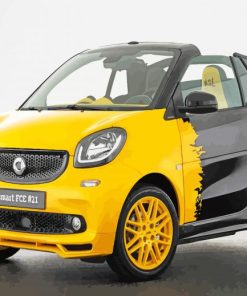 Black And Yellow Smart Fortwo Diamond Painting
