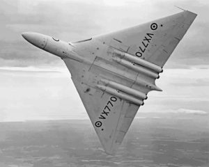 Black And White Avro Vulcan Diamond Painting