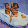 Black Kids Taking A Bath Diamond Painting