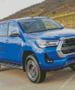 Blue Toyota Hilux Diamond Painting