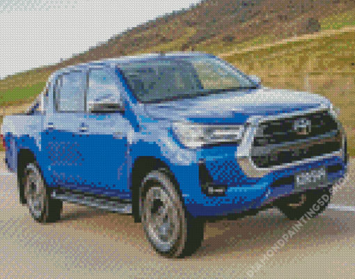 Blue Toyota Hilux Diamond Painting