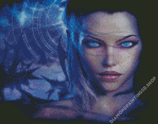 Blue Eyed Woman Diamond Painting