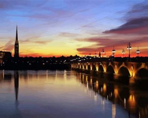 Bordeaux Pont De Pierre Bridge Diamond Painting