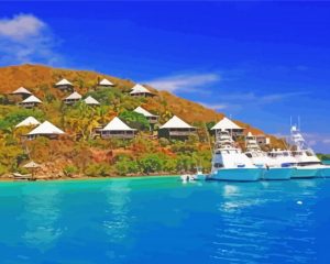 British Virgin Islands Huts Diamond Painting