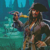 Captain Jack Sparrow Of Thieves Diamond Painting