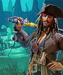Captain Jack Sparrow Of Thieves Diamond Painting