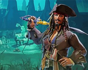 Captain Jack Sparrow Of Thieves Diamond Painting