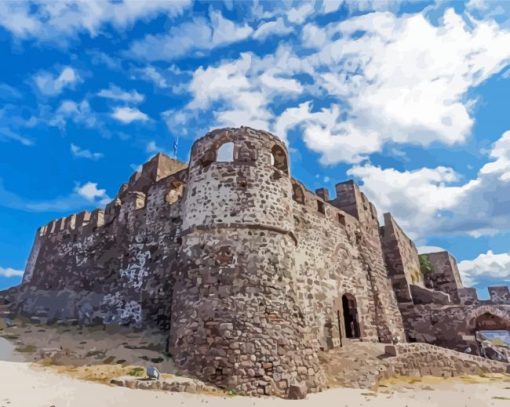 Castle Of Mytilene Lesvos Diamond Painting