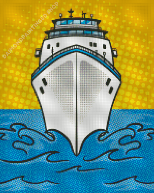 Cruise Liner Pop Art Diamond Painting