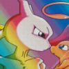 Cute Mewtwo And Mew Diamond Painting