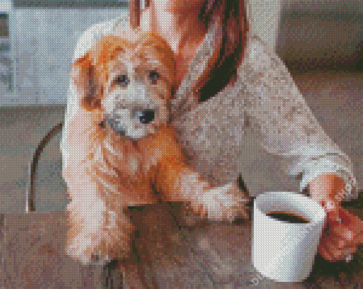 Dogs And Coffee Diamond Painting