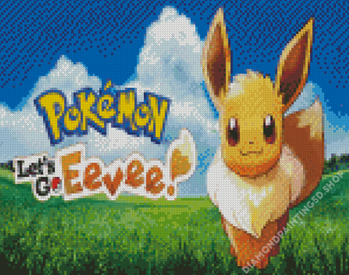 Evee Pokemon Lets Go Diamond Painting