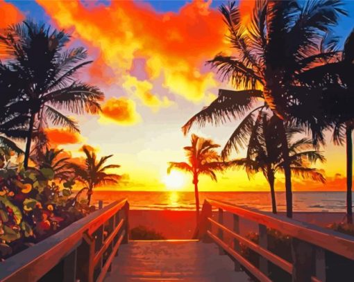 Fort Lauderdale Sunset Diamond Painting