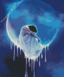 Girl On The Moon Art Diamond Painting