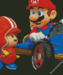 Go Kart Cartoon Diamond Painting