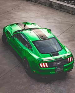 Green Mustang Car Diamond Painting