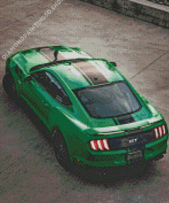 Green Mustang Car Diamond Painting