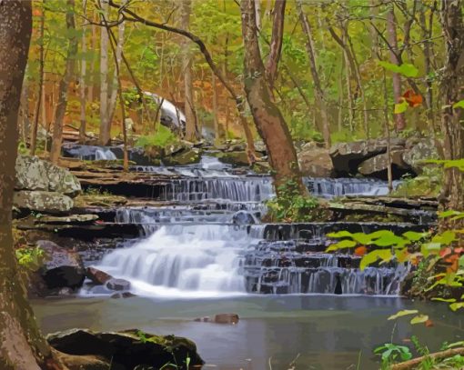 Heber Springs Forest Diamond Painting