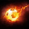 Hot Football On Fire Diamond Painting