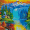 House River Landscape Art Diamond Painting