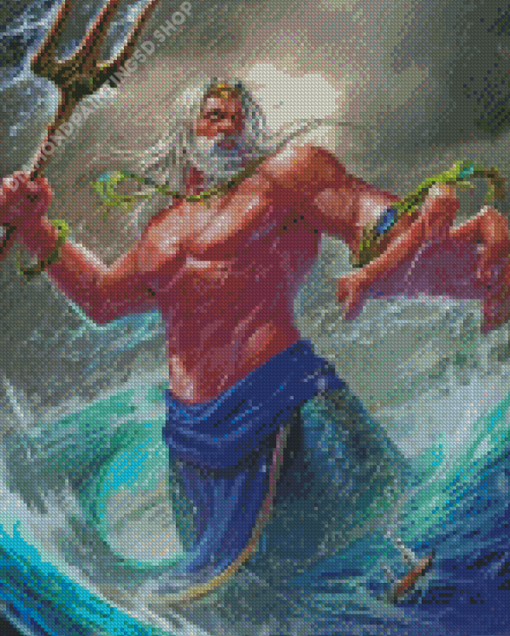 King Neptune In Sea Diamond Painting