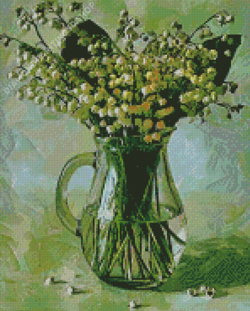 Lily Of Valley Jar Diamond Painting