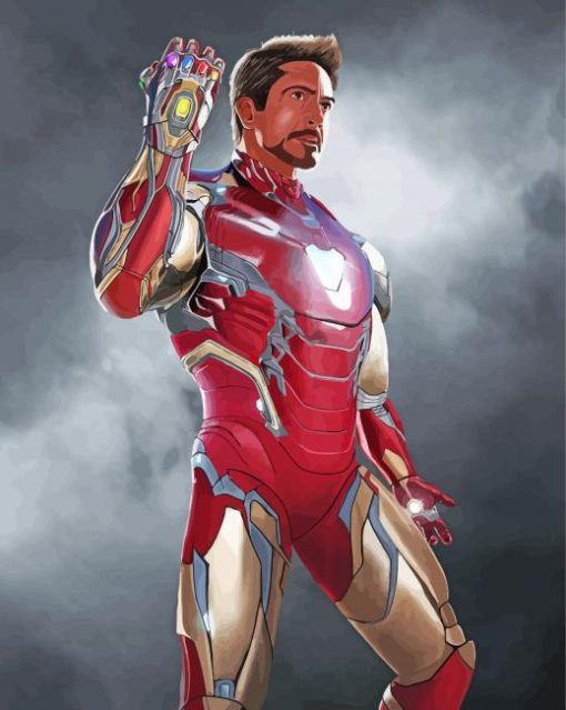 Marvel Tony Stark Infinity Gauntlet Diamond Painting