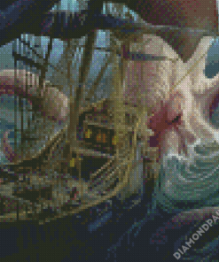 Octopus And Ship Diamond Painting
