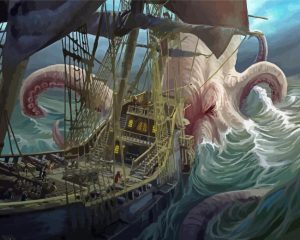 Octopus And Ship Diamond Painting