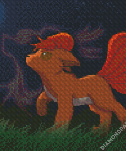 Pokemon Vulpix Watching Moon Diamond Painting