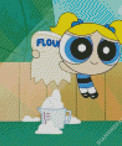 Powerpuff Girls Bubbles Cartoon Character Diamond Painting