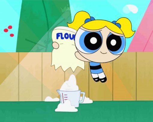 Powerpuff Girls Bubbles Cartoon Character - 5D Diamond Painting