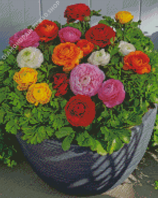 Ranunculus Flower Plant Diamond Painting