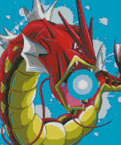 Red Gyarados Pokemon Diamond Painting