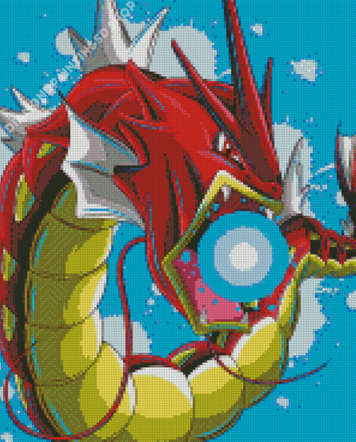 Red Gyarados Pokemon Diamond Painting