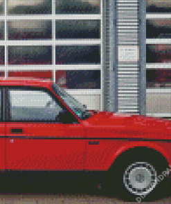 Red Volvo 240 Saloon Car Diamond Painting