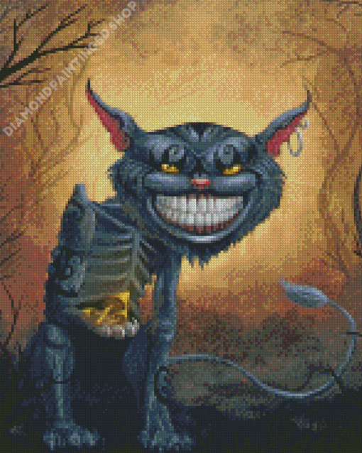 Smile Cat Illustration Diamond Painting