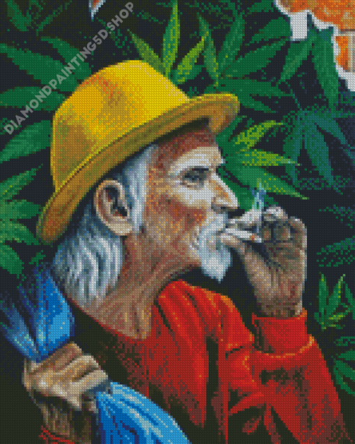 Smoker Man Diamond Painting