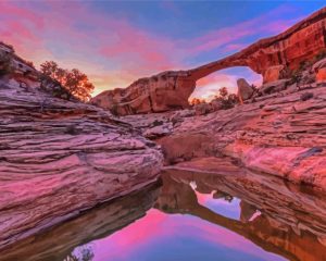 Sunset At Natural Bridges National Monument Diamond Painting