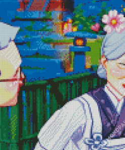 Sweet Old Couple Anime Diamond Painting