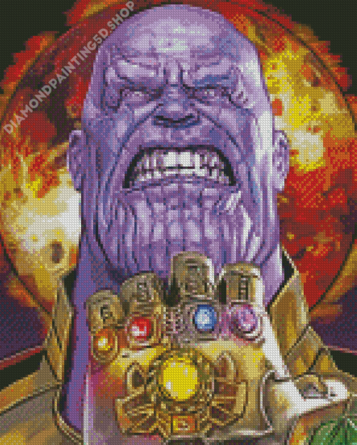 Thanos And Infinity Gauntlet Diamond Painting