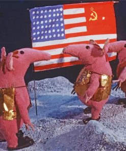 The Clangers With The American Flag Diamond Painting