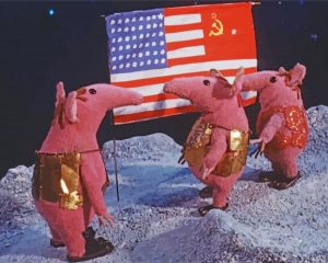 The Clangers With The American Flag Diamond Painting