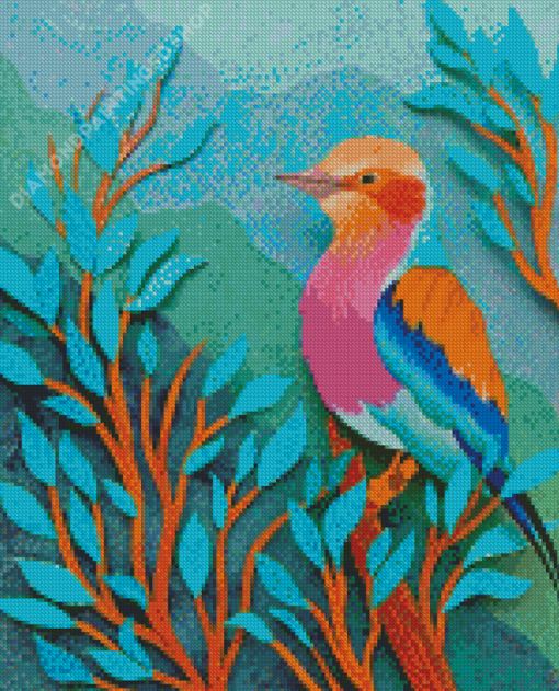 The Lilac Breasted Roller Diamond Painting